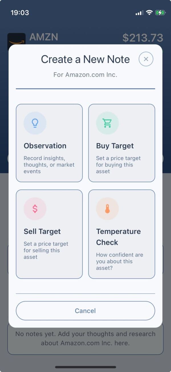 Ballast notes screen