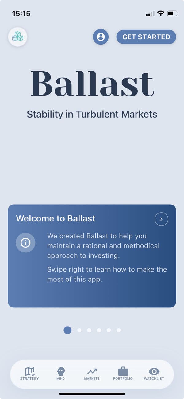 Ballast intro screen